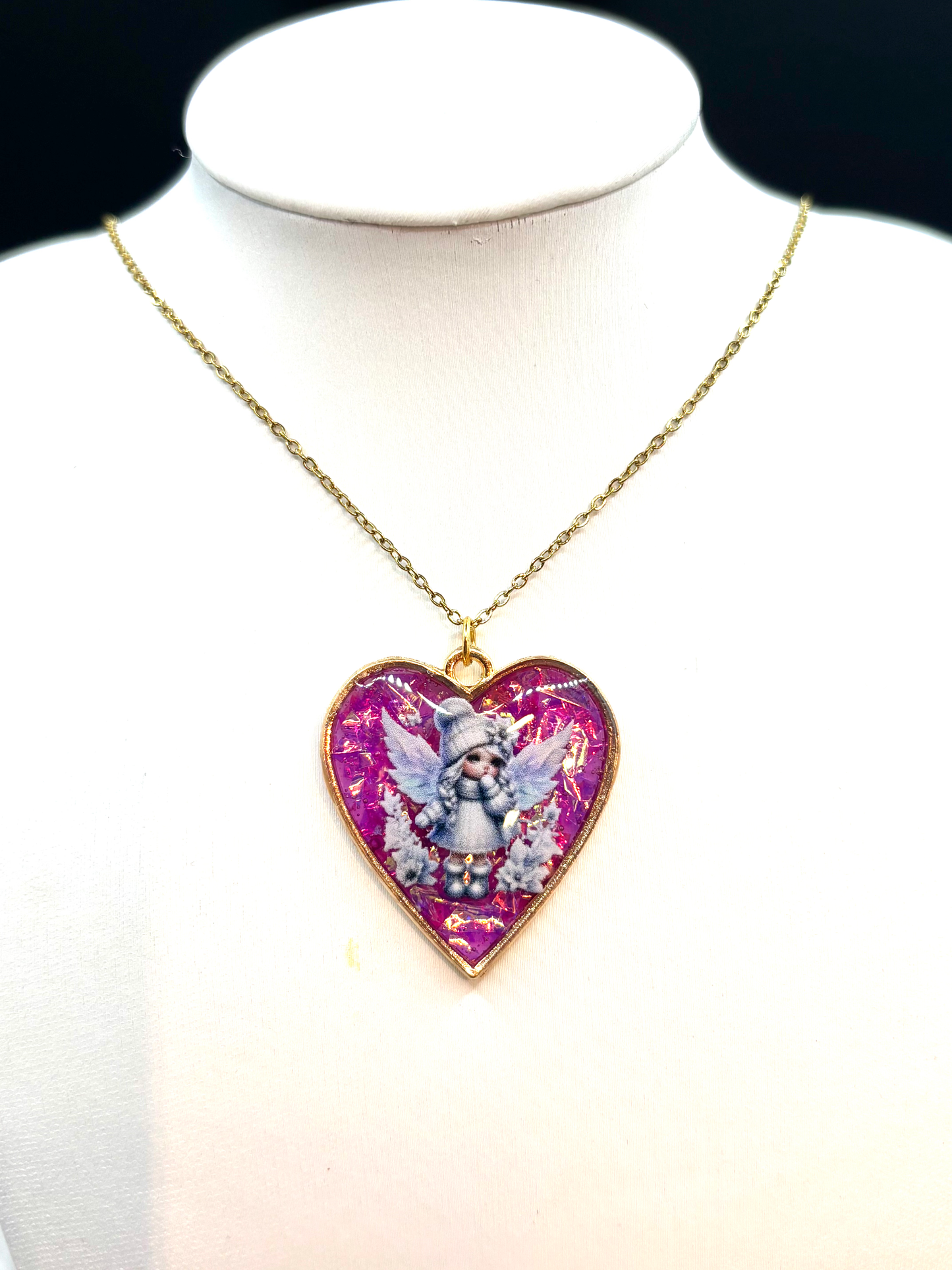Collier fille des neiges cœur image 0