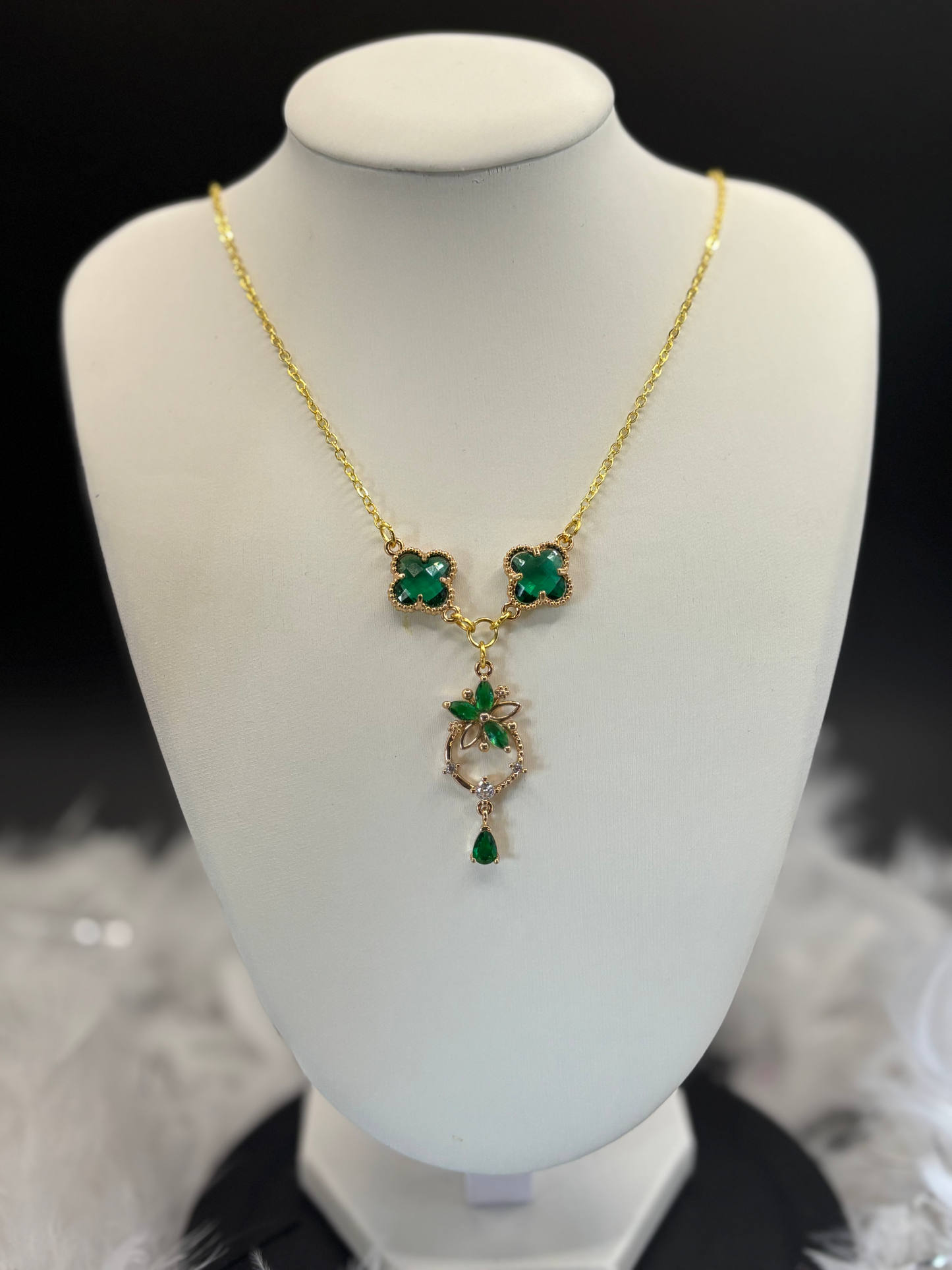 Parure strass vert image 2