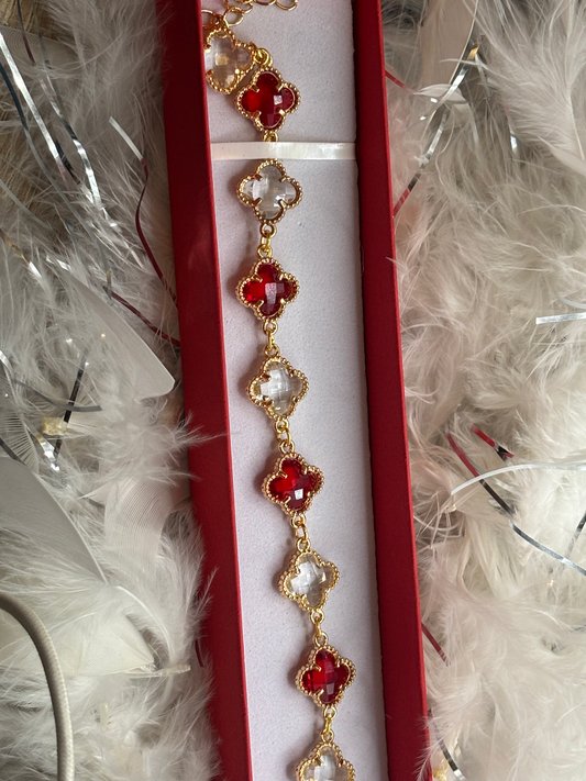 Bracelet, rouge et blanc image 0