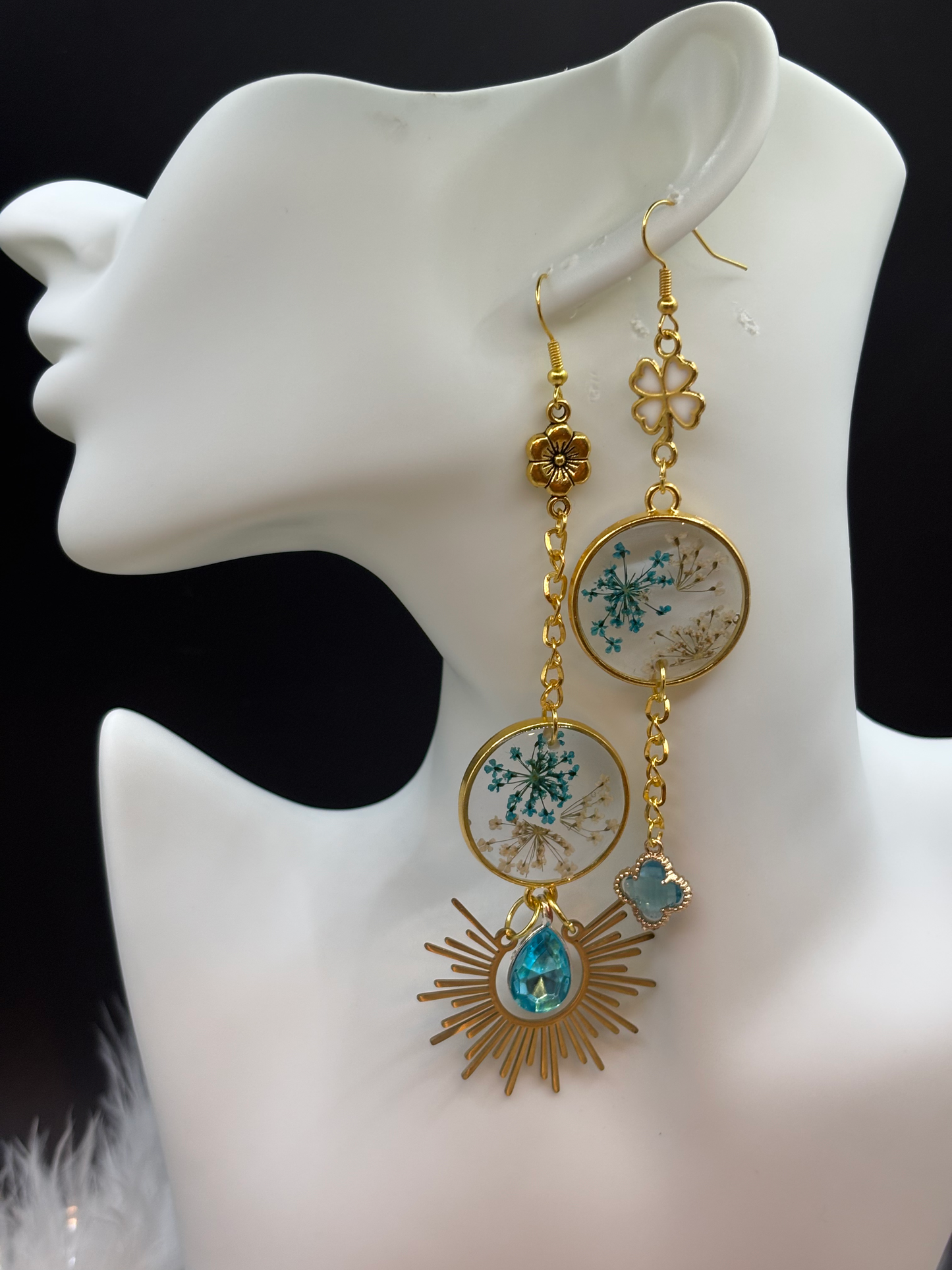 Boucles d’oreilles florale image 0