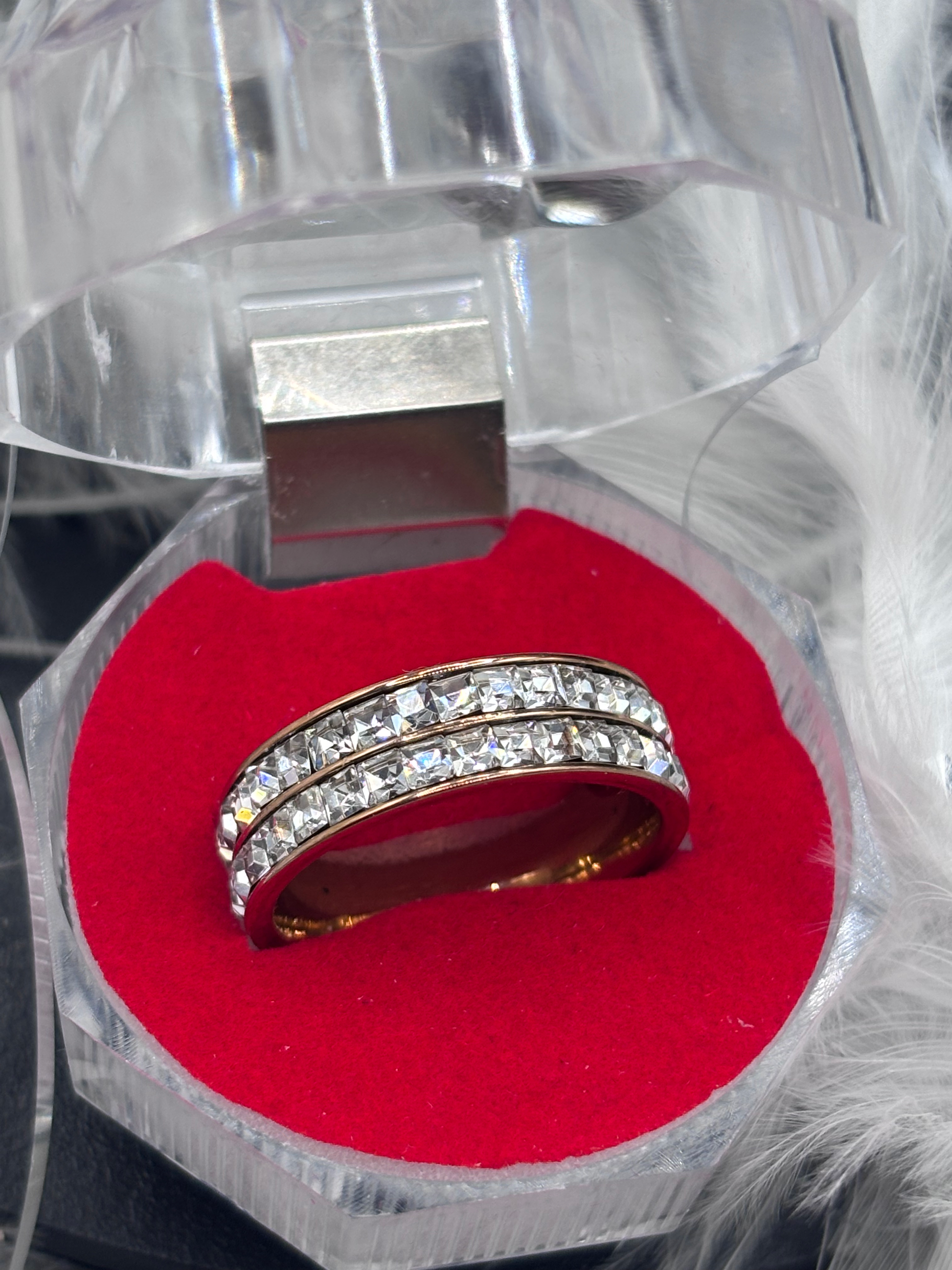 Bague double strass image 0