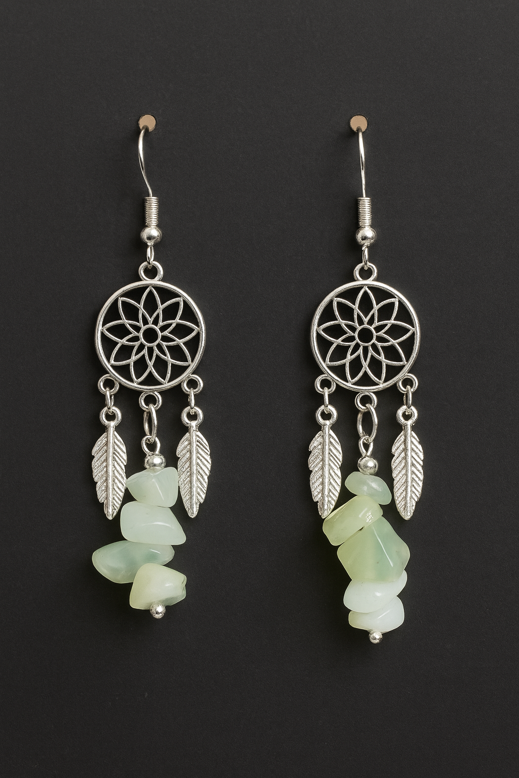 Boucles d’oreilles, pierre et attrape-rêves image 0
