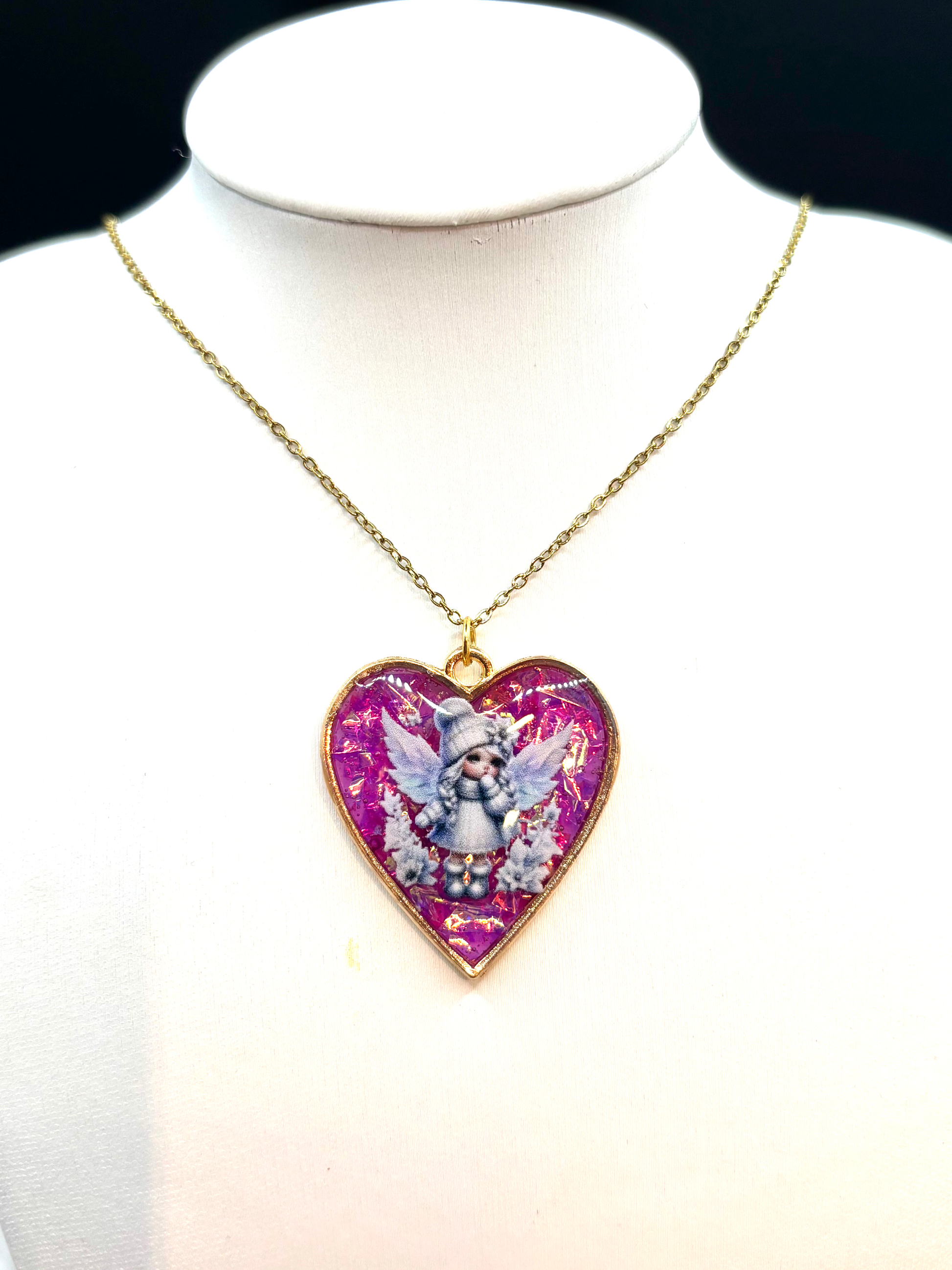 Collier fille des neiges cœur image 0