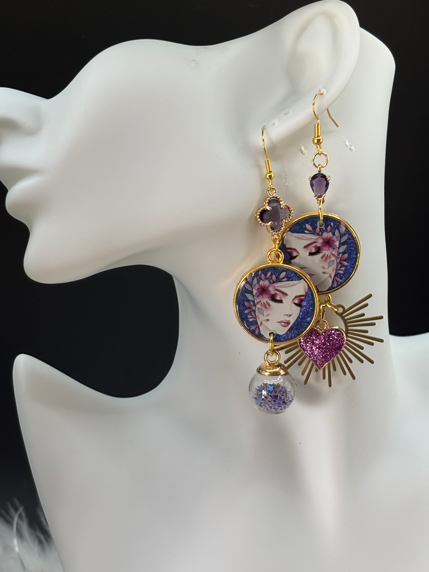 Boucles d’oreilles visages  image 1