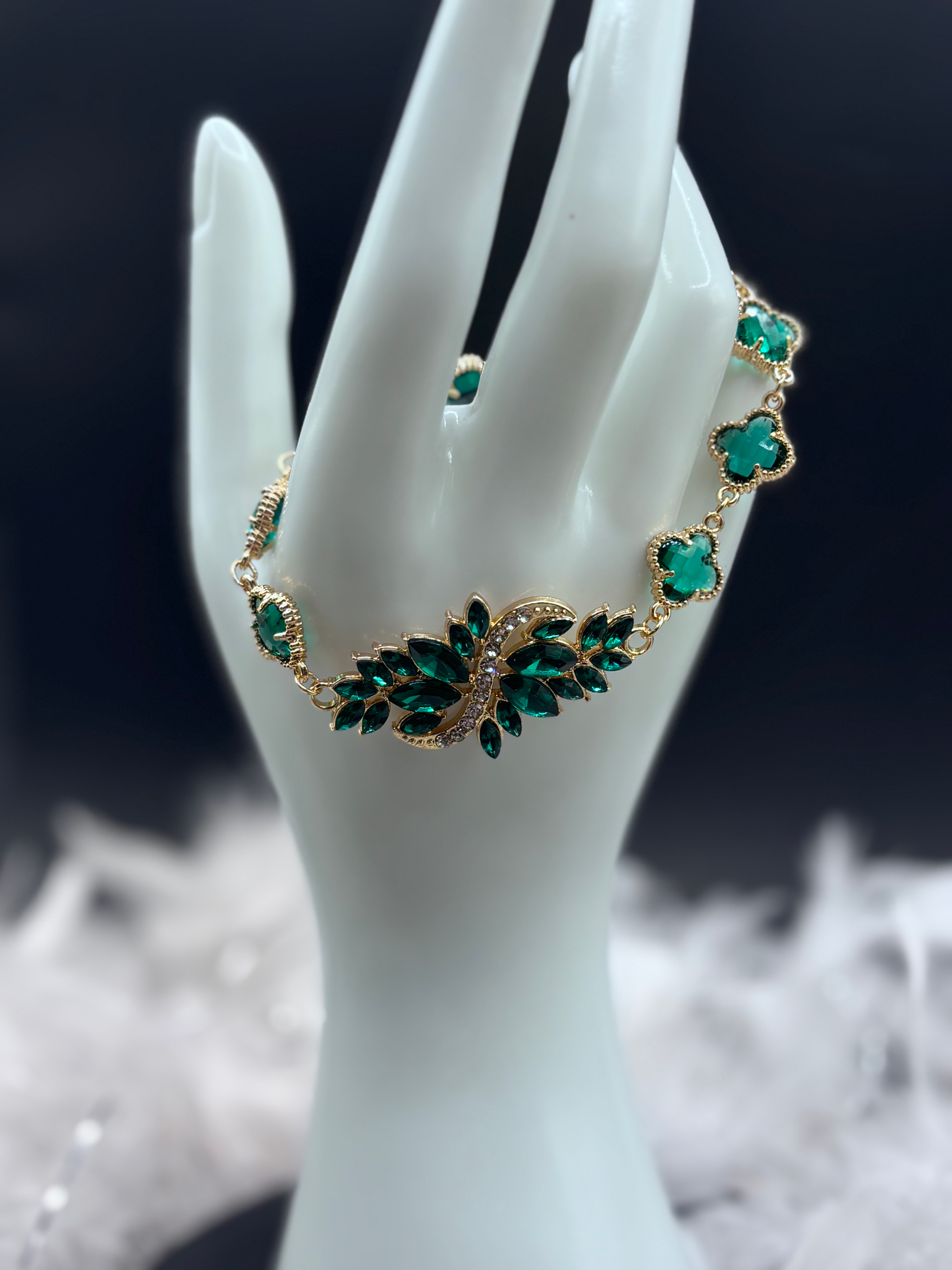 Bracelet, feuille vert image 0