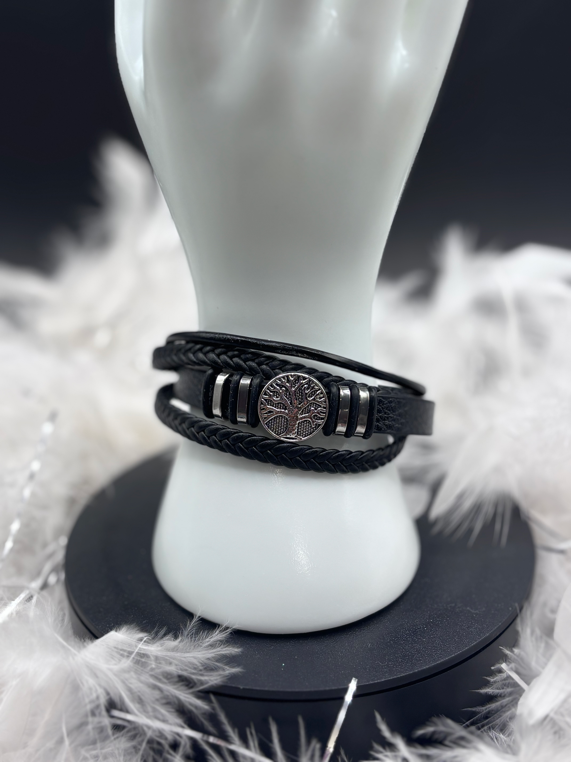 Bracelet, arbre de vie noir image 0