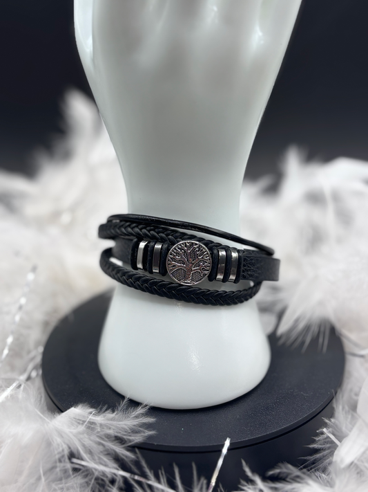Bracelet, arbre de vie noir image 0