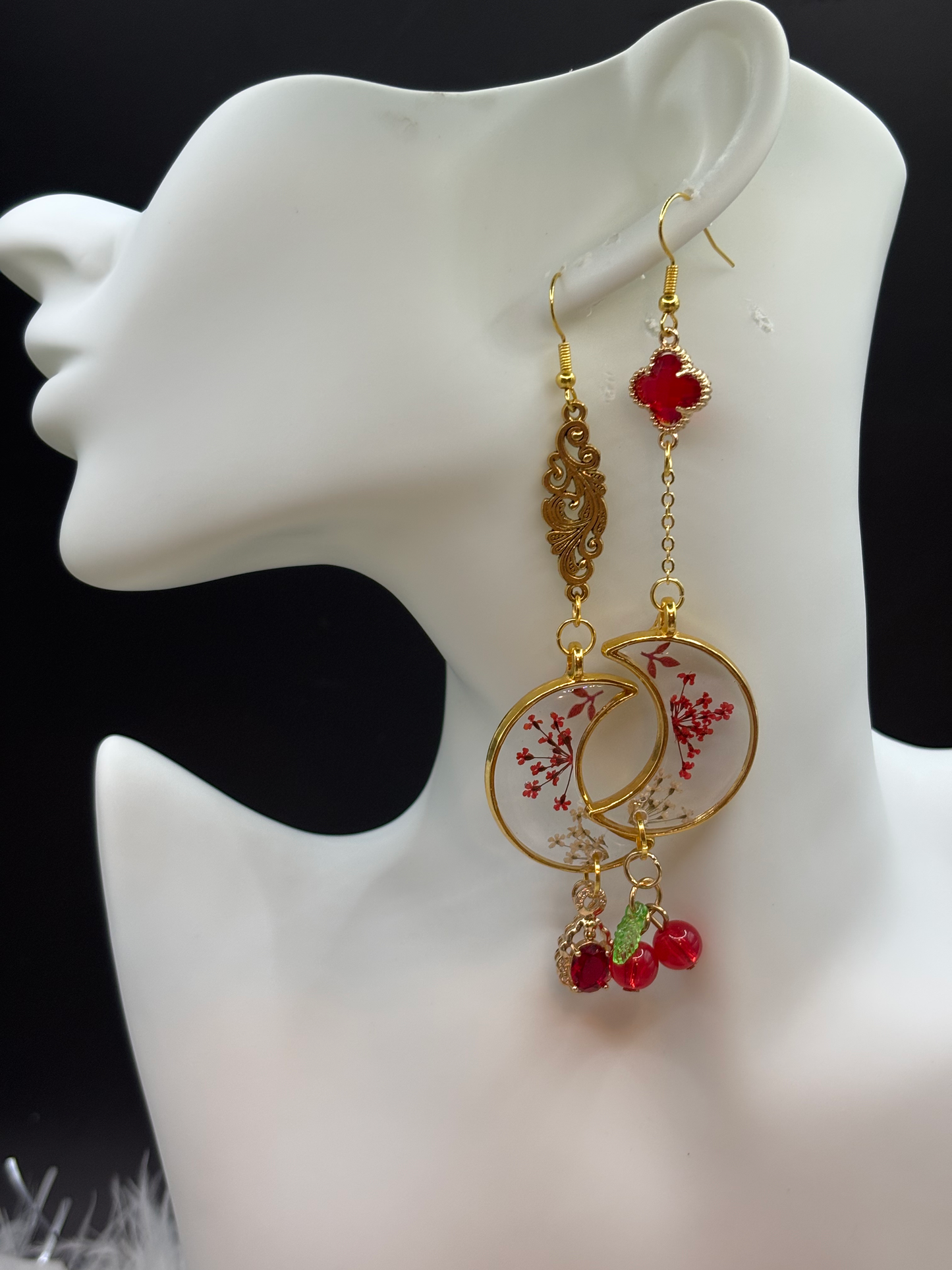 Boucle d’oreille lune image 0