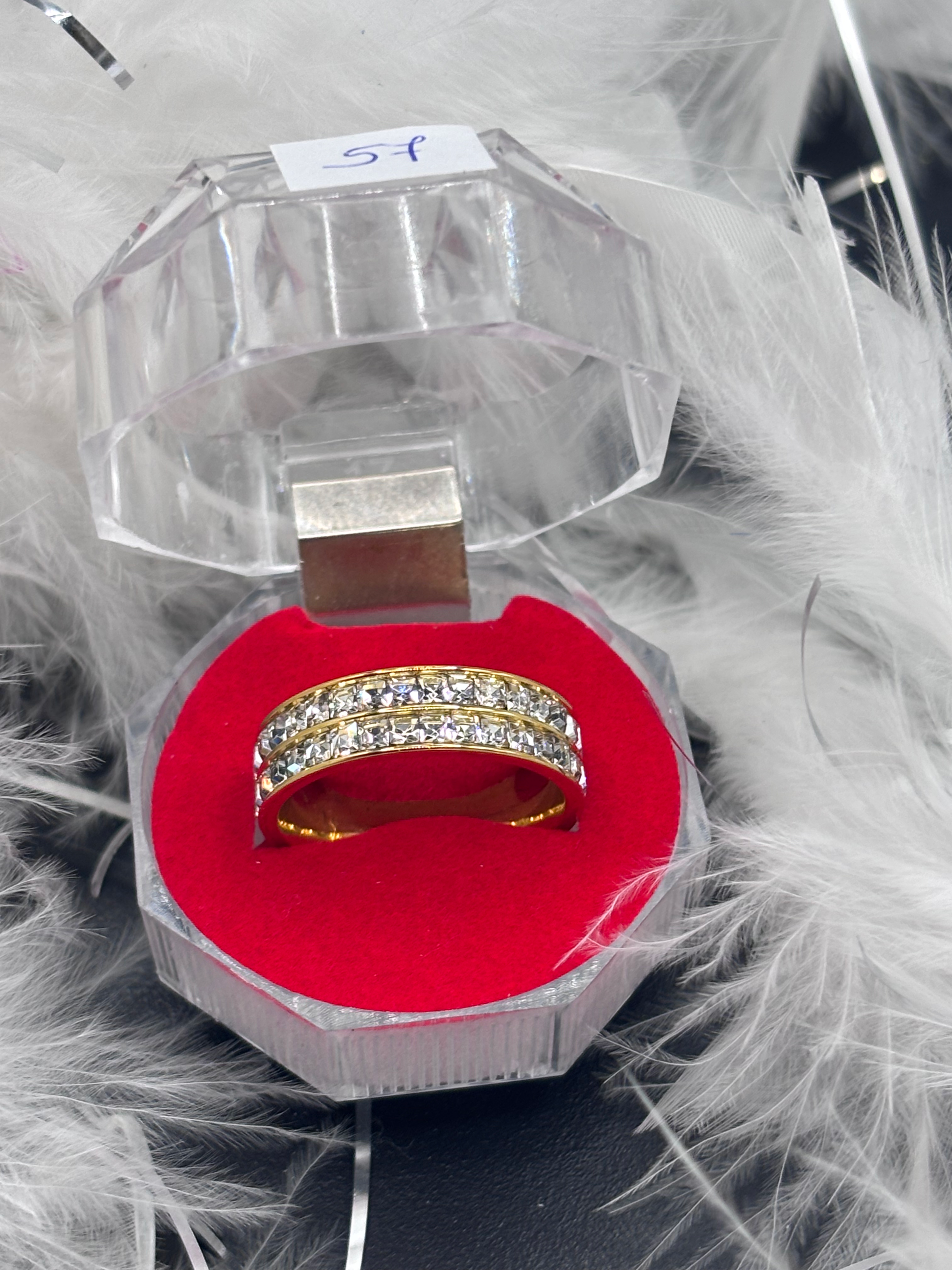 Bague double strass image 0