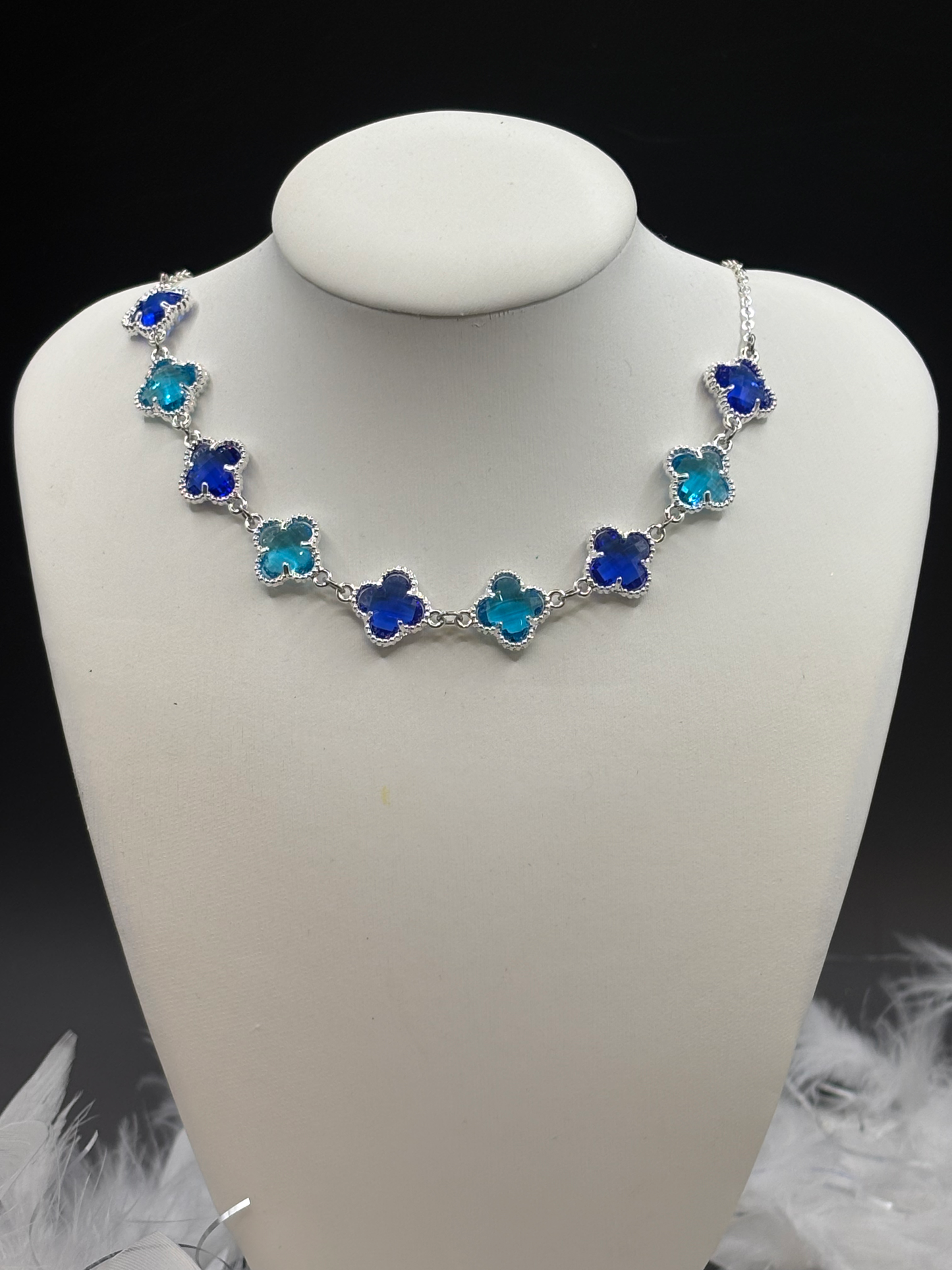 Collier  turquoise et bleu image 0