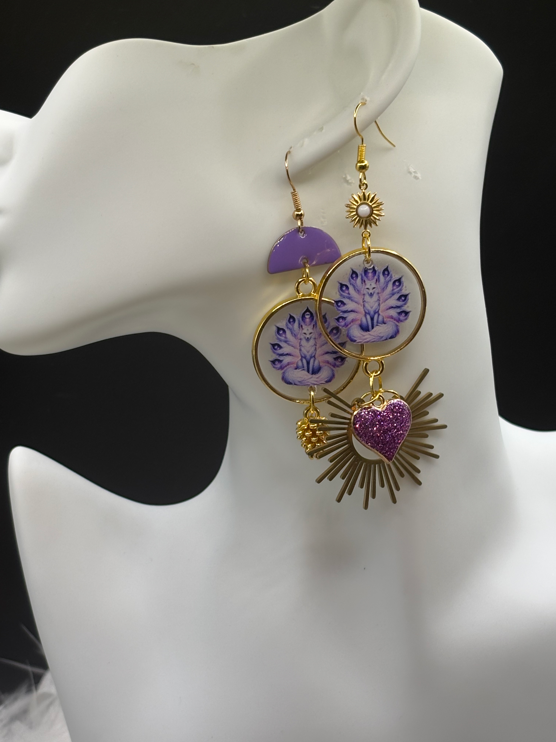 Boucles d’oreilles, loup image 1