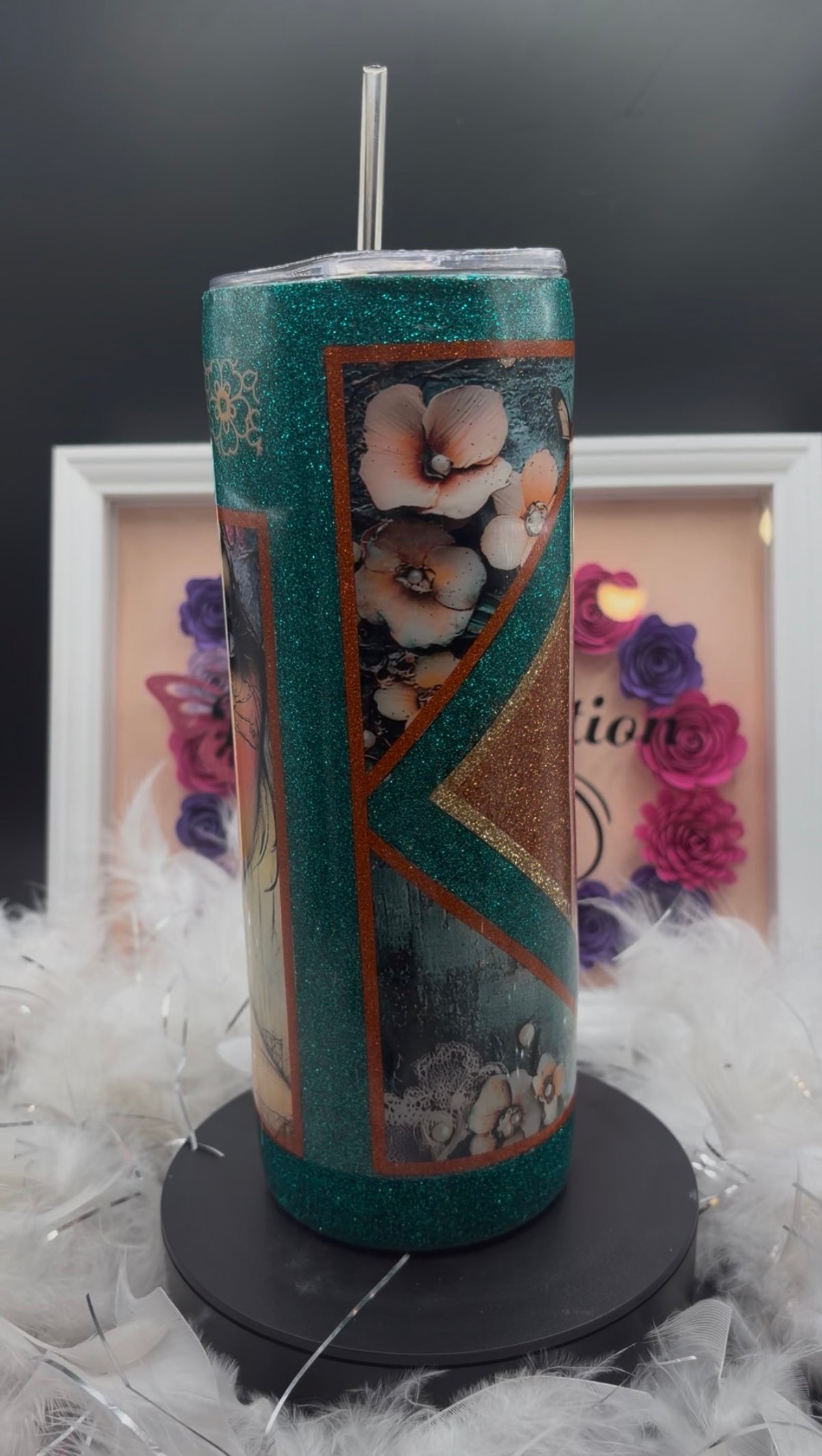 Tumbler émeraude et visage