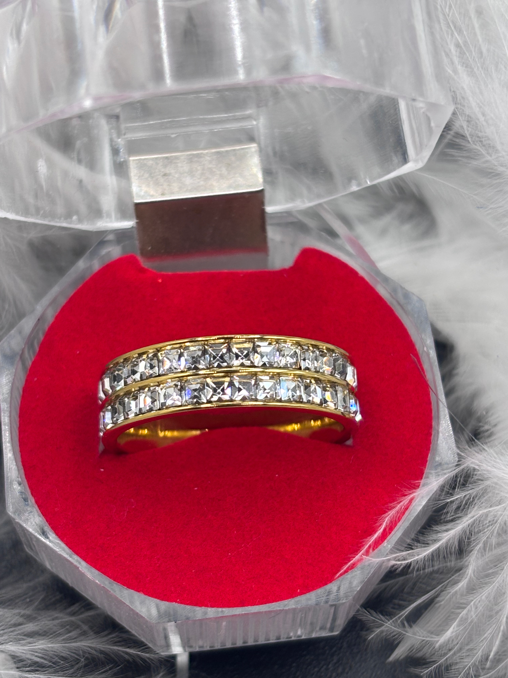 Bague double strass image 1