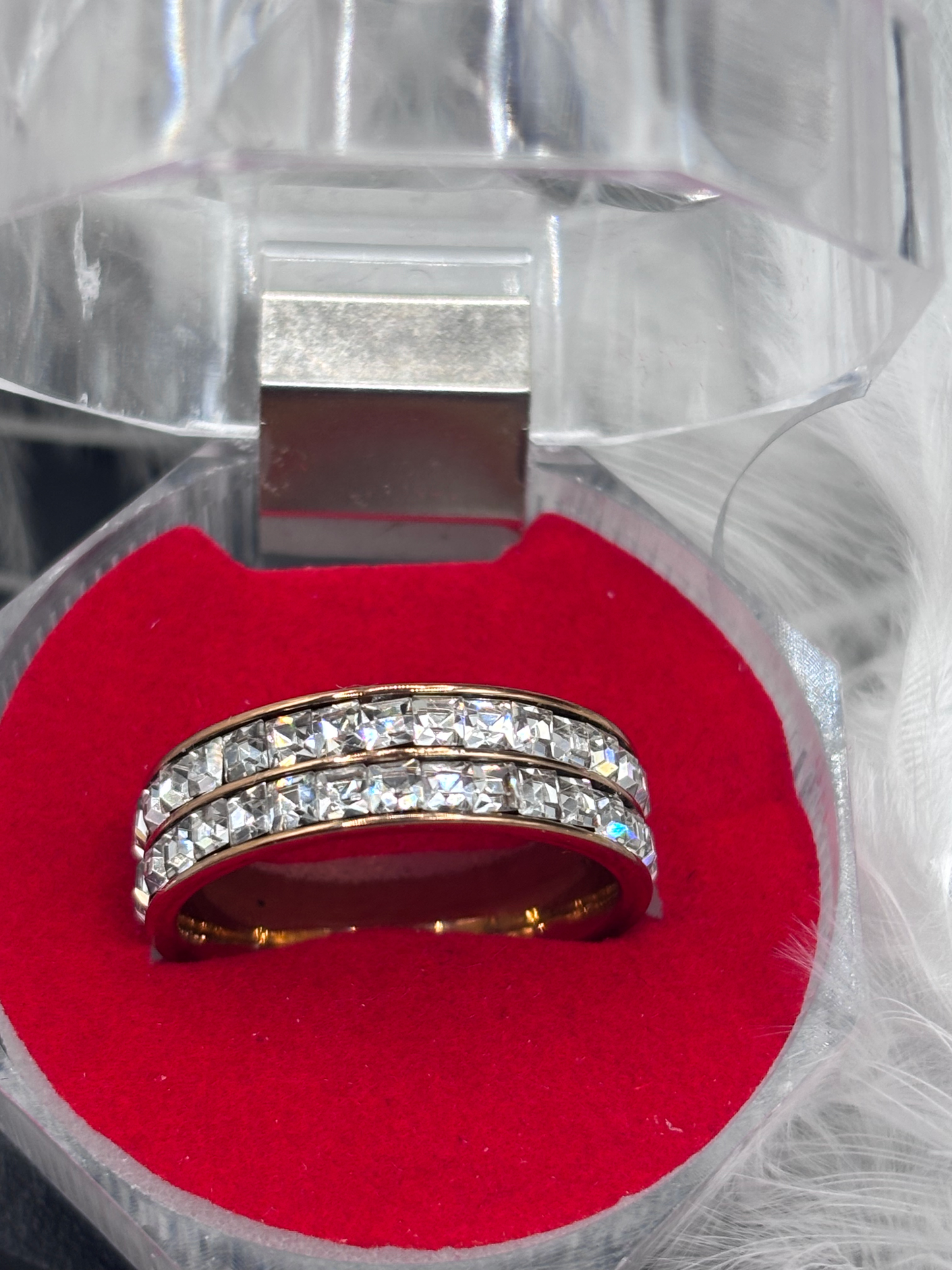 Bague double strass image 1